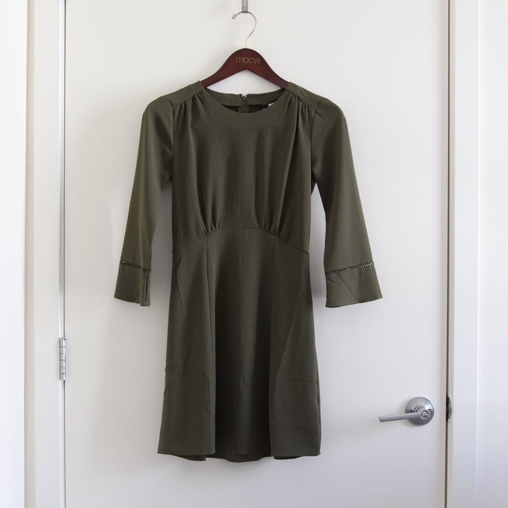 NWT H&M Olive Green Long Sleeve Dress